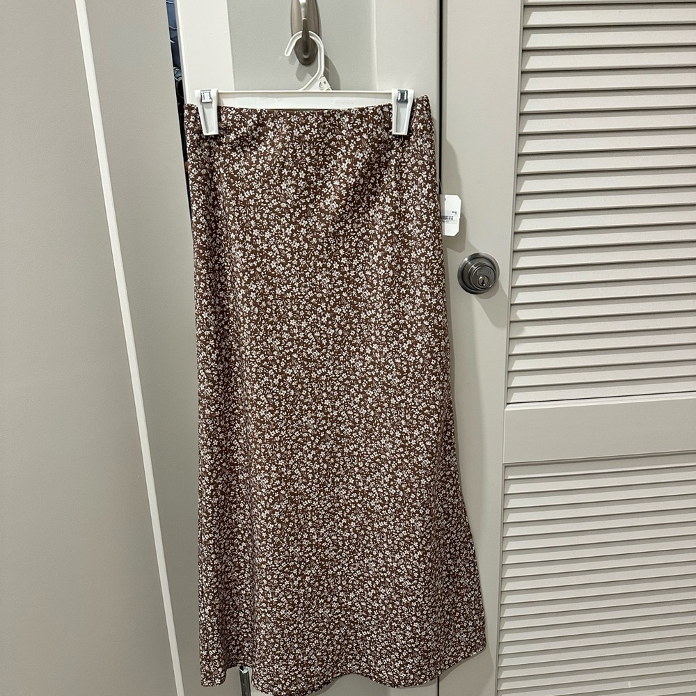 Altar'd State Brown Floral Skirt